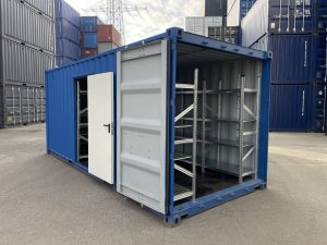 20 Fuß Lagercontainer mit Seitentür Licht und Regalen – Neu