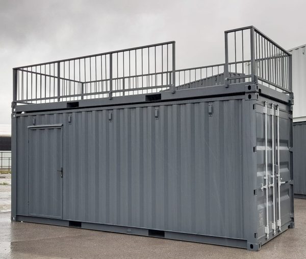 20 ft Barcontainer Mit Dachterasse
