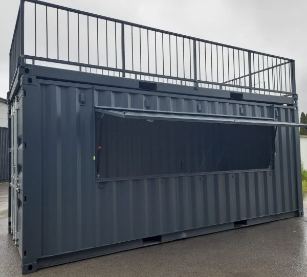 20 ft Barcontainer Mit Dachterasse