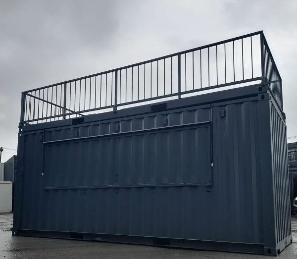 20 ft Barcontainer Mit Dachterasse