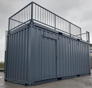 20 ft Barcontainer Mit Dachterasse